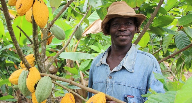 Man standing in trees